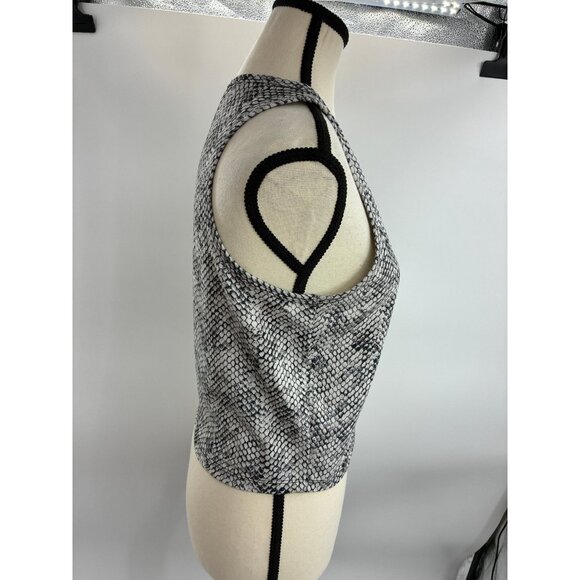 Balance Collection Women's Activewear Top Large Black White Snake Print - Picture 3 of 6